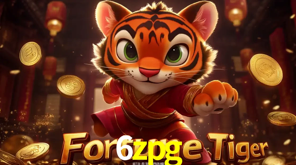 O carismático mascote do jogo de slot Fortune Tiger, um tigre fofo em pose de artes marciais, pronto para trazer sorte e multiplicadores de ganhos no cassino online 6zpg.